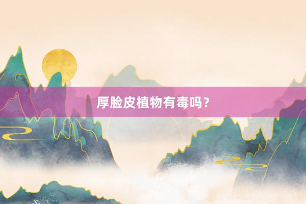 厚脸皮植物有毒吗？